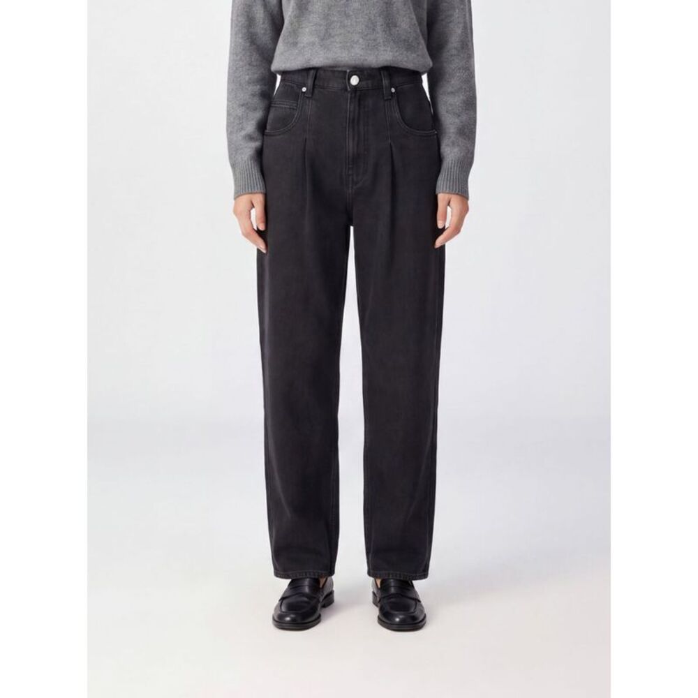 Isabel Marant Women Rodayna High-Waisted Baggy Cotton Denim Jeans Isabel Marant